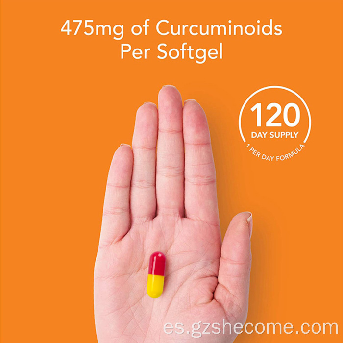 Extracto de raíz de cúrcuma Salud cerebral Cúrcuma Cúrcumina Softgel